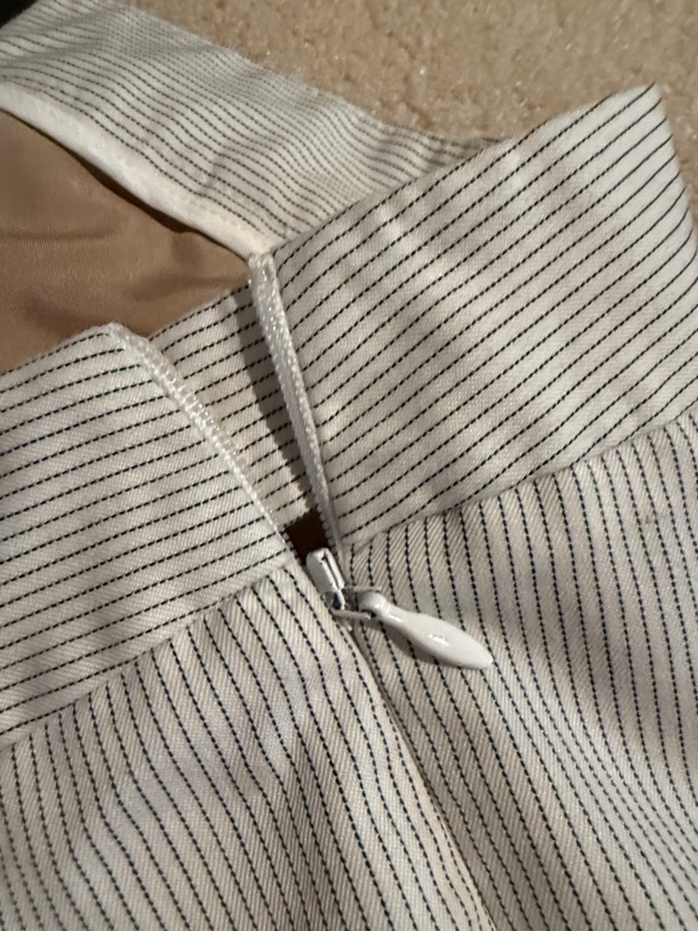 Talbots Light Gray Pinstripe Chatham Ankle Pants - Picture 5 of 7